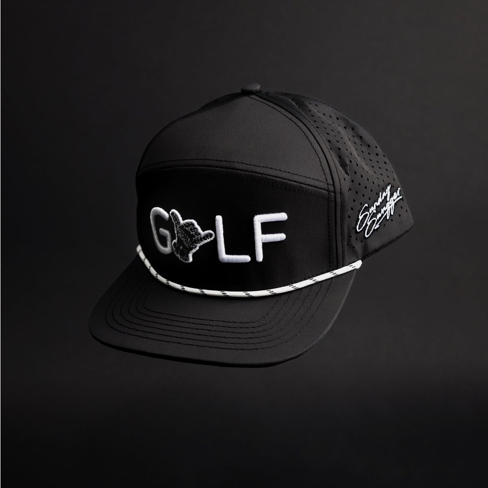 Sunday Swagger GOLF SNAPBACK HAT - BLACK